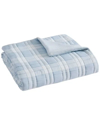 Martha Stewart Rory Plaid Cotton Throw In Blue