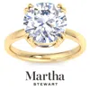 Martha Stewart Round Shape Lab Grown Diamond Solitaire Ring, Diamond Engagement Ring In 14 Karat Gold For Women In Gold