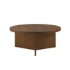 Martha Stewart Sadie Round Coffee Table, Brown Color In Brown