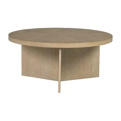Martha Stewart Sadie Round Coffee Table Coffee Table In Neutral