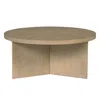 Martha Stewart Sadie Round Coffee Table, Reclaimed Greige Color In Brown