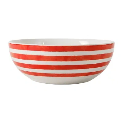 Martha Stewart Salt And Shore Americana 10 Inch Ceramic Serve Bowl In Orange