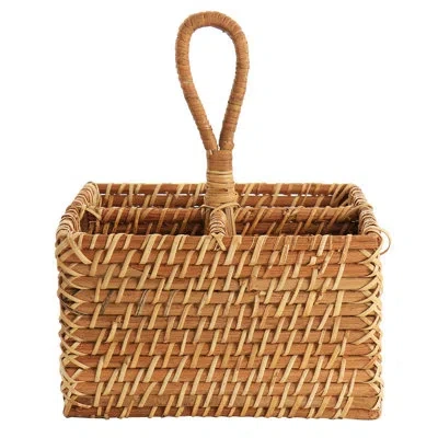 Martha Stewart Section Flatware Caddy In Brown