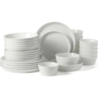 Martha Stewart Selma 16-piece Plates And Bowls Dinnerware Set, Service For 4 In White