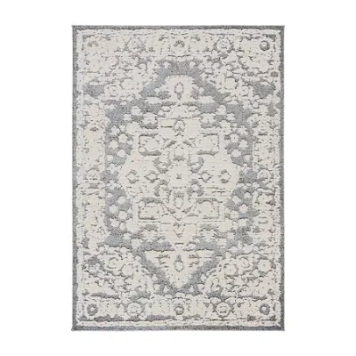 Martha Stewart Sheris Abstract Washable 4' X 6' Indoor Rectangular Area Rug In Gray