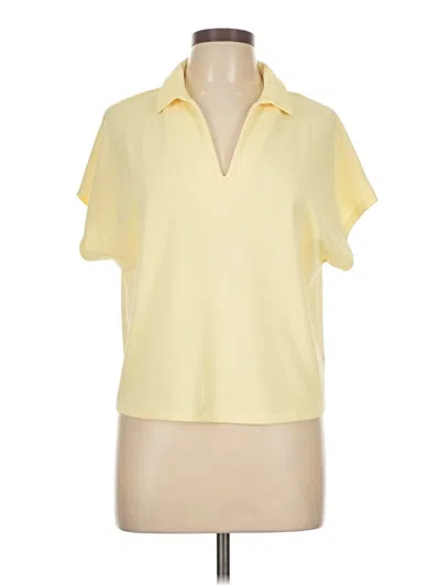 Pre-owned Martha Stewart Short Sleeve Polo Shirt In Yellow