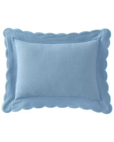 Martha Stewart Signature Scallop Decorative Pillow In Blue