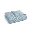 Martha Stewart Simone Solid Reversible Blanket In Blue