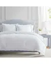 Martha Stewart Simple Scallop 100% Cotton Percale Comforter Set - In White
