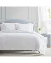 Martha Stewart Simple Scallop 100% Cotton Percale Comforter Set - In White
