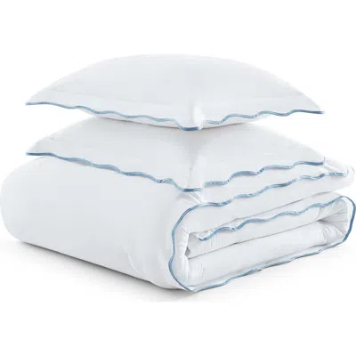 Martha Stewart Simple Scallop Cotton Percale Comforter Set