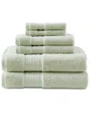 Martha Stewart Skyland Manor 100% Cotton 6pc Towel Set In Green