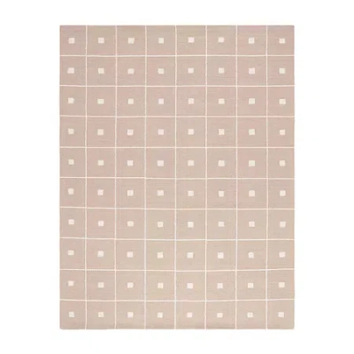 Martha Stewart Sofia Geometric Hand Tufted Indoor Rectangular Area Rug In White