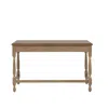 Martha Stewart Solid Wood Desk With 1 Drawer And Turned Legs In Brown