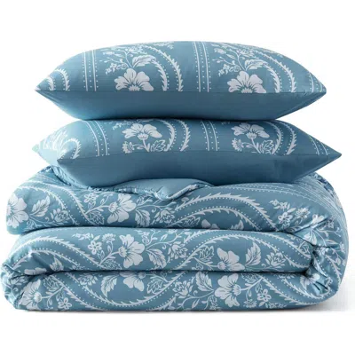 Martha Stewart Sophia Cotton Sateen Comforter Set In Gray