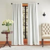 Martha Stewart Spellbound Rod Pocket Blackout Set Of 2 Curtain Panel In White
