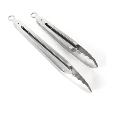 Martha Stewart Stainless Steel 2-pc. Tongs Set In Silver