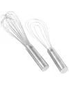 Martha Stewart 2pc Stainless Steel Whisk Set In Silver