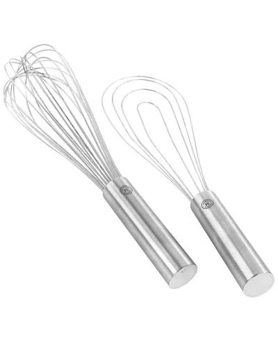 Martha Stewart 2pc Stainless Steel Whisk Set In Silver