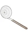Martha Stewart Stainless Steel Spider Skimmer Kitchen Utensil With Nylon Handle In Taupe