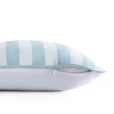 Martha Stewart Stripe 18x18 Square Throw Pillow In Blue
