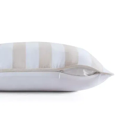 Martha Stewart Stripe 18x18 Square Throw Pillow In Neutral