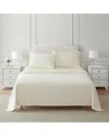 Martha Stewart Polka Dot Plain Cotton Percale Sheet Set In White