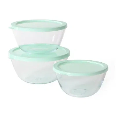 Martha Stewart Summersol 6-pc. Glass Bowls With Lids In Blue