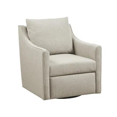 Martha Stewart Swivel Armchair In Neutral