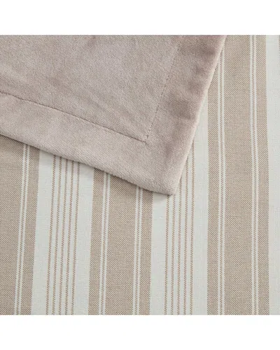 Martha Stewart Tate Stripe Throw In Neutral