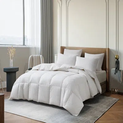 Martha Stewart Tencel/cotton Blend White Goose Down Fiber Comforter - All Season