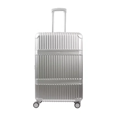 Martha Stewart The Bedford 29 Inch Hardside Expandable Checked Spinner Luggage In Silver