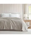 Martha Stewart The Bedford Collection Solid Plush Blanket - Grey In Neutral