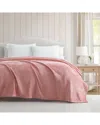 Martha Stewart The Bedford Collection Solid Plush Blanket - Pink In Pink