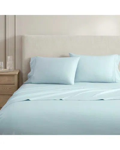 MARTHA STEWART MARTHA STEWART THE SKYLANDS SOLID COLLECTION COTTON PERCALE SHEET SET