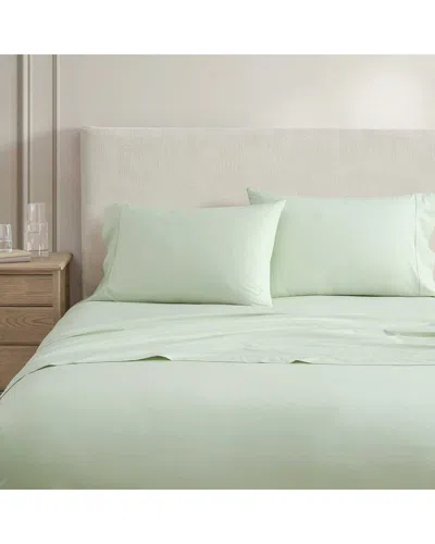MARTHA STEWART MARTHA STEWART THE SKYLANDS SOLID COLLECTION COTTON PERCALE SHEET SET