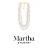 Martha Stewart Three Strand Pearl And Crystal Necklace In Gold, 18 Inches For Women In Gold