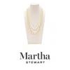 Martha Stewart Traditional Three Strand Pearl Necklace In Gold In Gold