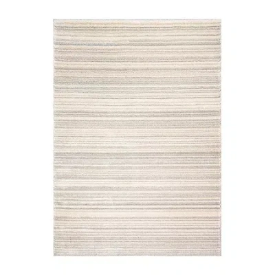 Martha Stewart Vaness Stripe Washable 4' X 6' Indoor Rectangular Area Rug In Gray