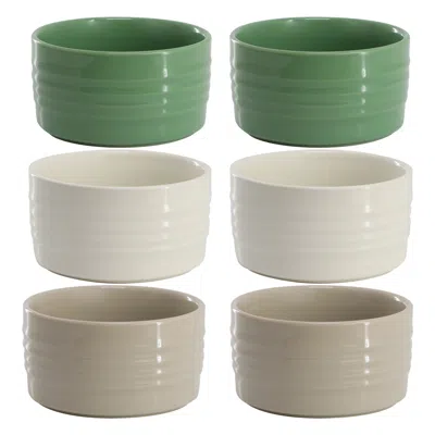 Martha Stewart Vanowen 6 Piece 3.8 Inch Stoneware Ramekin Set In Assorted Colors In Multi