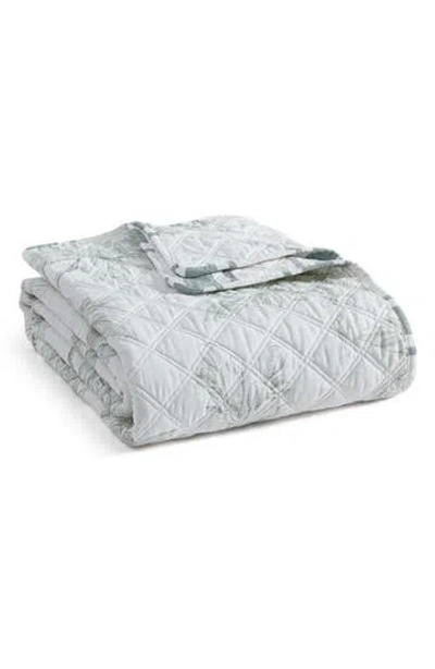 Martha Stewart Vine Flora Reversible Quilted Throw In Green