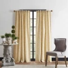 Martha Stewart Vineyard Back Tab Light-filtering Set Of 2 Curtain Panel In Yellow