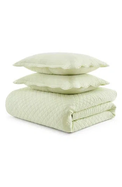 Martha Stewart Vintage Scallop Cotton Percale Quilt