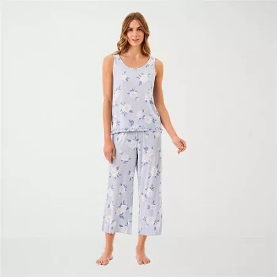 Martha Stewart Womens Sleeveless 2-pc. Pajama Set In Blue