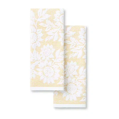 Martha Stewart Woodland Harvest 2-pc. Kitchen Towel Set In Yellow