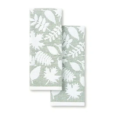 Martha Stewart Woodland Harvest Leaves Kitchen Towel Set In Green