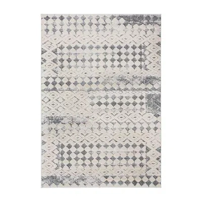 Martha Stewart Zavia Geometric Indoor Rectangular Area Rug In Gray