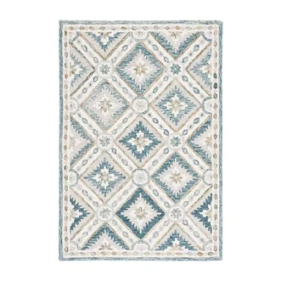 Martha Stewart Zuri Floral Hand Tufted Indoor Rectangle Area Rug In Blue