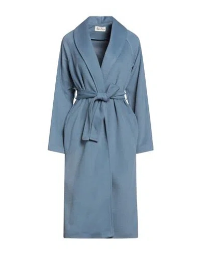 Martica Woman Coat Pastel Blue Size 4 Polyester, Viscose