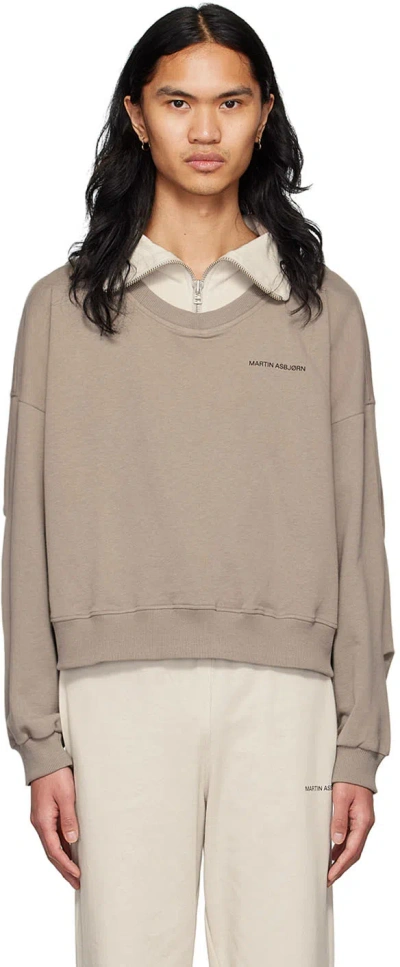 Martin Asbjørn Grey Austin Turtleneck In Pumice Grey